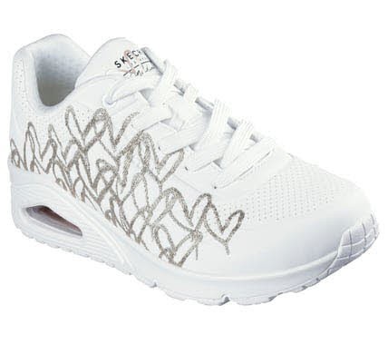 Skechers UNO - GOLDEN HEART WEISS