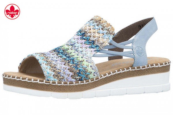 Rieker FSK Damen Sandalen BLAU/BUNT