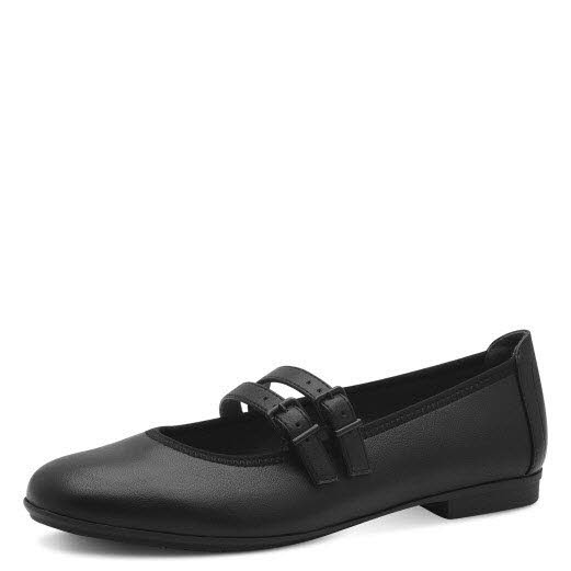 Jana Soft Line Woms Ballerina SCHWARZ