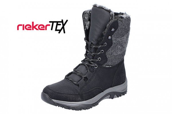 Rieker HWK Damen Stiefel SCHWARZ