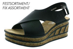 Rieker FSK Damen Sandalen SCHWARZ