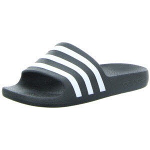 Adidas ADILETTE AQUA K,CBLACK/FTWWHT/CBLAC Schwarz Weiss