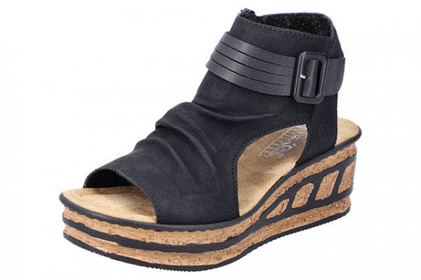 Rieker FSK Damen Sandalen SCHWARZ
