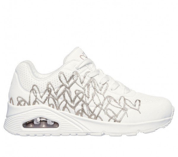 Skechers UNO - GOLDEN HEART WEISS