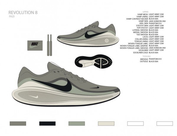 Nike REVOLUTION 8 GRÜN