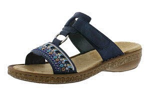 Rieker FSK Damen Sandalen BLAU BUNT