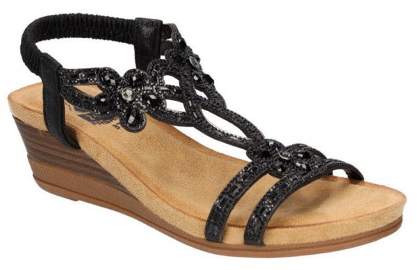 2Go Fashion 001 Damen Sandalen SCHWARZ