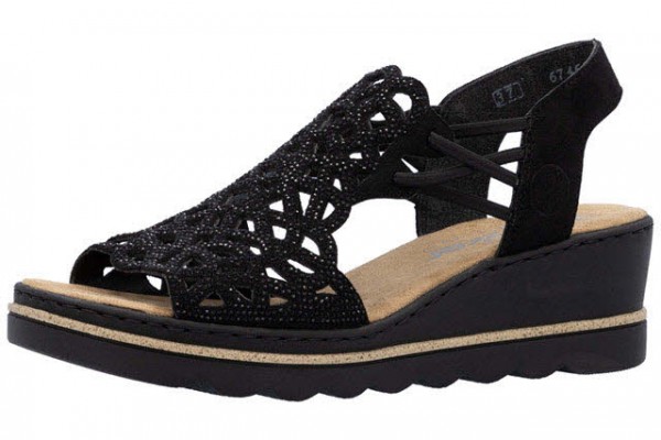 Rieker FSK Damen Sandalen SCHWARZ