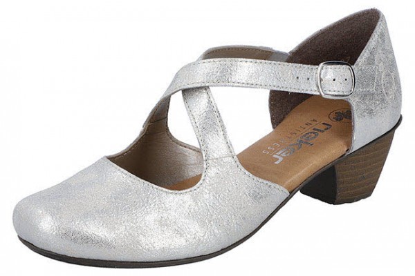 Rieker FSK Damen Halbschuhe SILBER