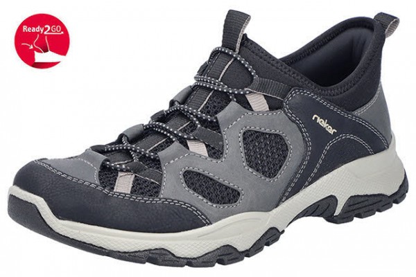 Rieker B835000 B83 GRAU/SCHWARZ