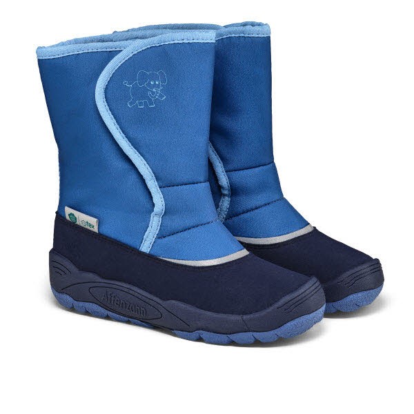 Affenzahn Schneestiefel Vegan Freezy Elefant BLAU