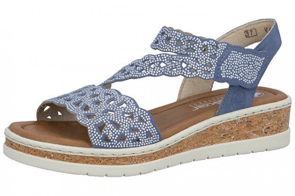 Rieker FSK Damen Sandalen BLAU