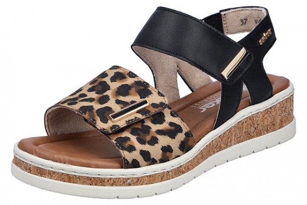 Rieker FSK Damen Sandalen BRAUN/KOMBI