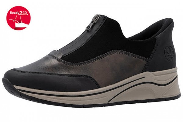 Rieker HWK Damen Halbschuhe SCHWARZ