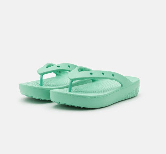 Crocs Classic Platform Flip W Jade S Grün